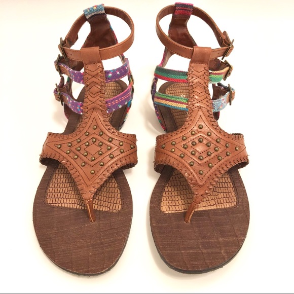 colorful gladiator sandals